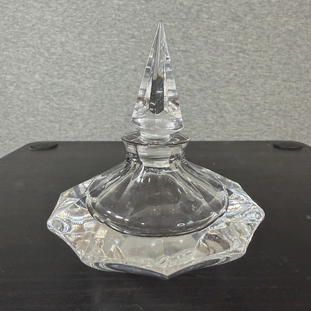 Vtg Oneida Collection Lead Crystal Perfume Bottle Handblown Cut Glass Korea